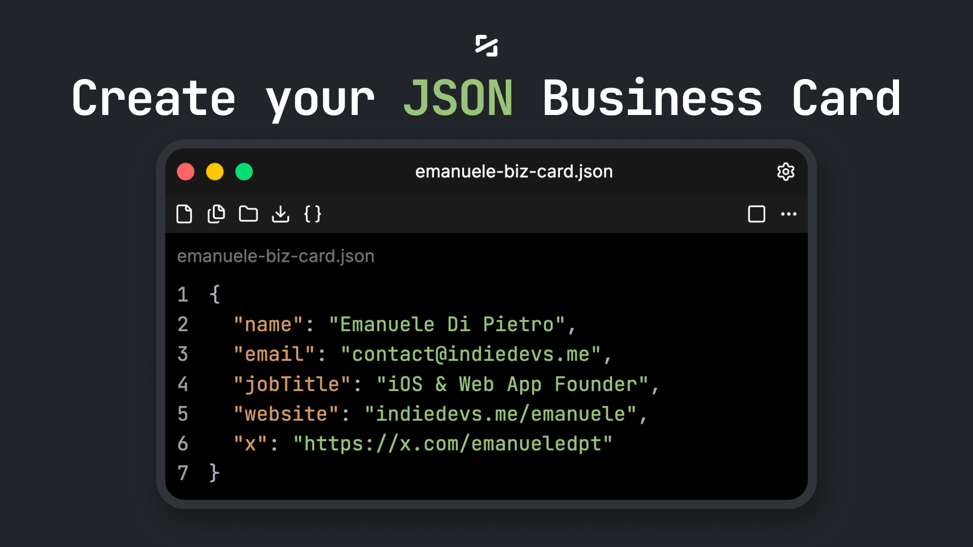 JSON Business Card | IndieDevs